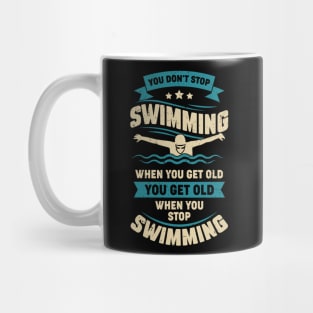 Swimming Old Man Swimmer Grandpa Gift Mug